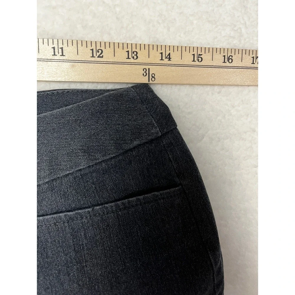 St Johns‎ Bay Pants Womens 8P Black Petite Stretch Denim Trouser Straight Leg